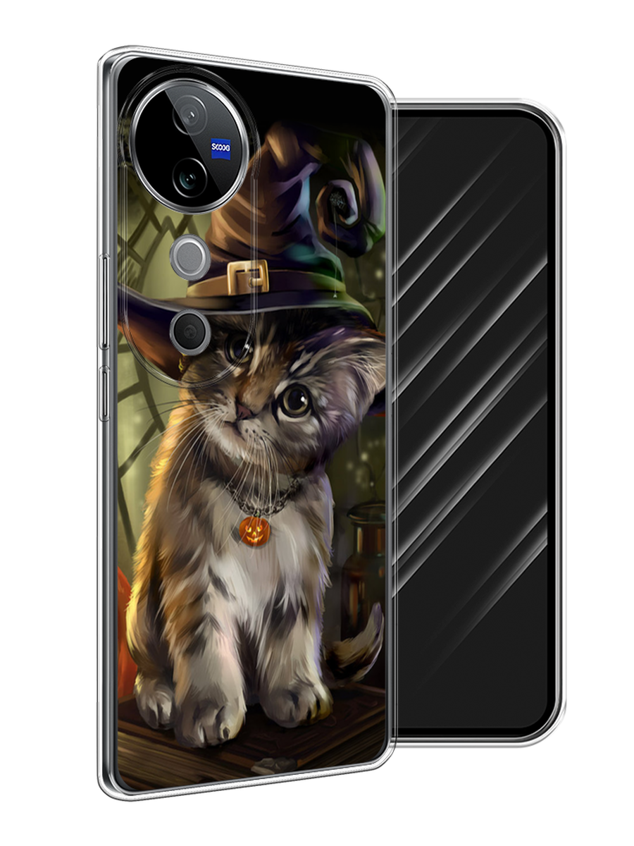 

Чехол Awog на Vivo V40 "Кот на Хэллоуин", Зеленый;серый, 2611450-1