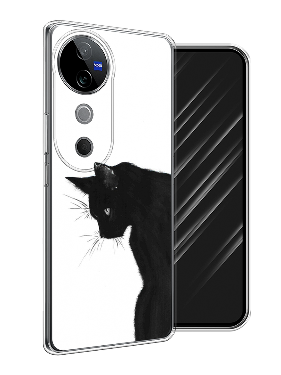 

Чехол Awog на Vivo V40 "Black cat", Черный;белый, 2611450-1