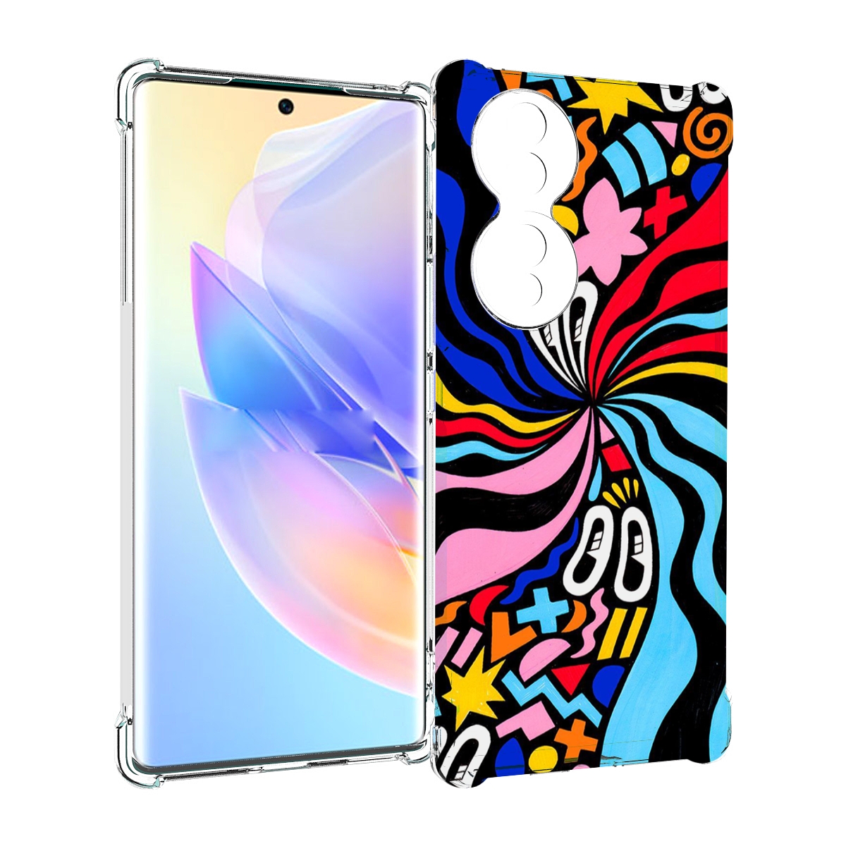 

Чехол MyPads волнистая-абстракция для Honor 70, Прозрачный, Tocco
