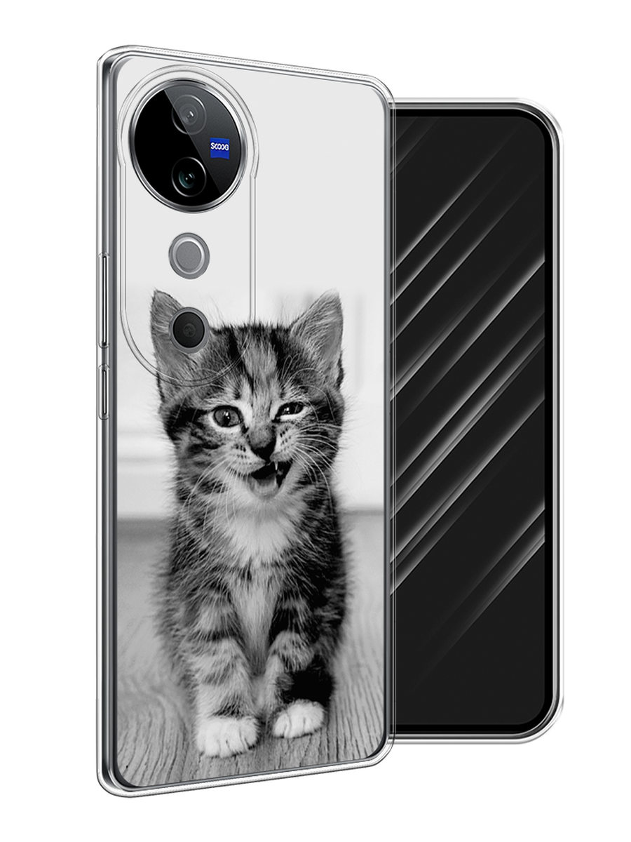

Чехол Awog на Vivo V40 "Подмигивающий котенок", Черный;серый, 2611450-1