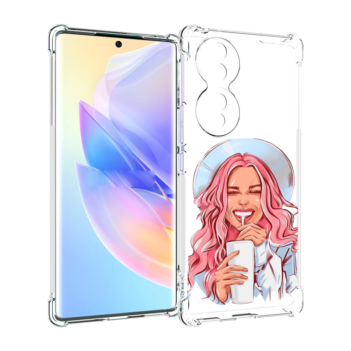 

Чехол MyPads веселая-девушка-модель женский для Honor 70, Прозрачный, Tocco