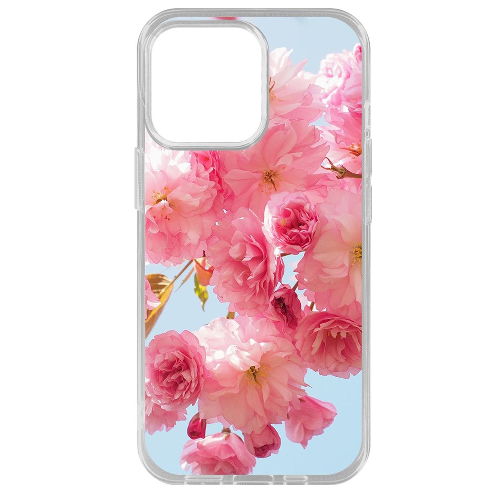 фото Чехол-накладка krutoff clear case сакура для iphone 14 pro max