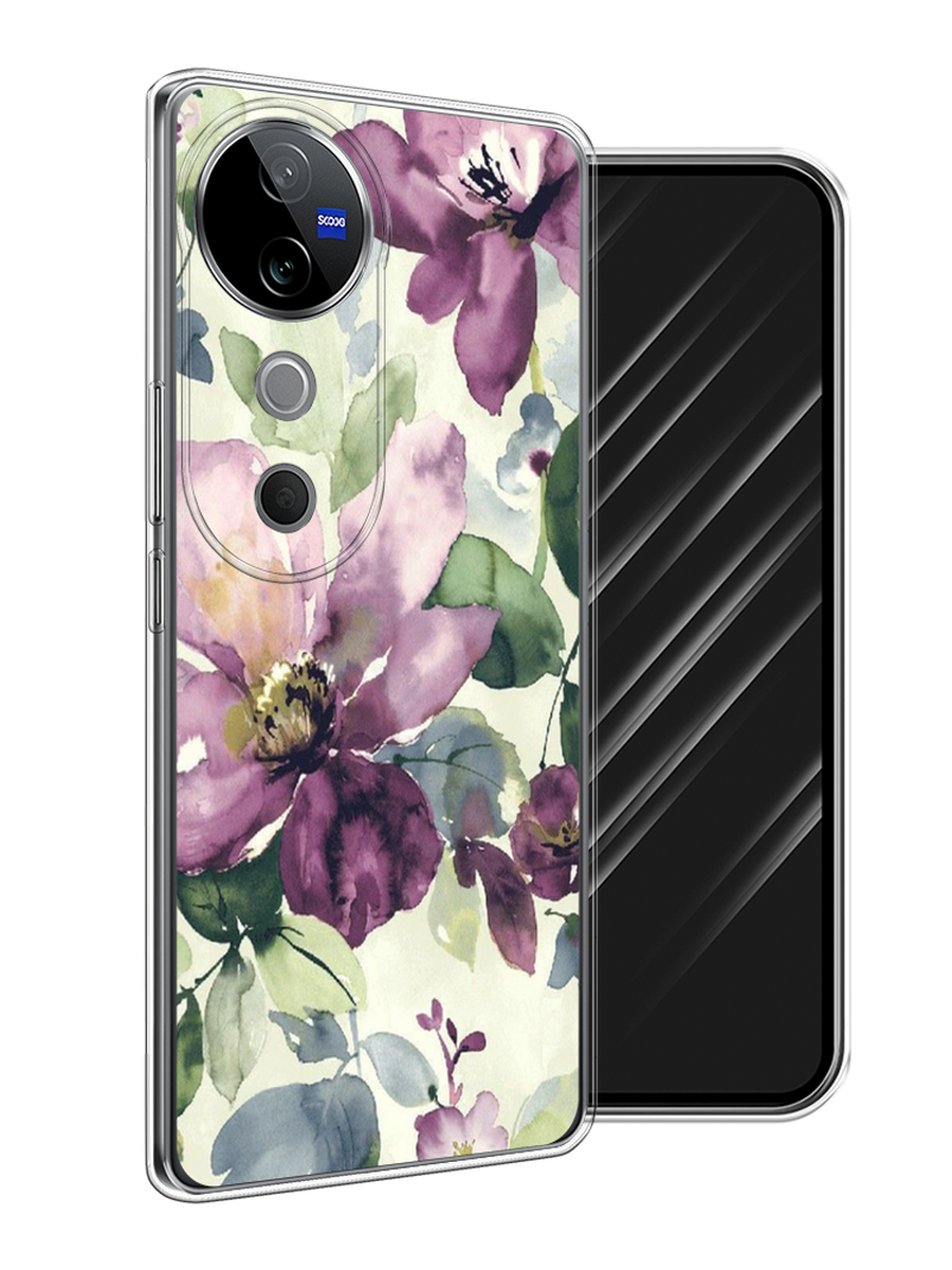 

Чехол Awog на Vivo V40 "Сиреневые цветы-акварель", Фиолетовый, 2611450-1
