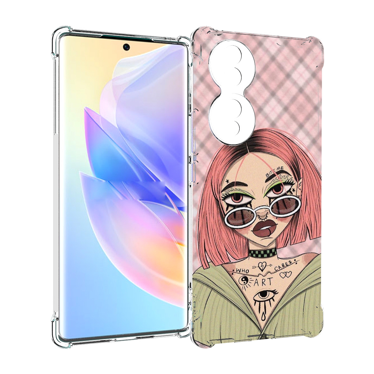 

Чехол MyPads бунтарка-девочка для Honor 70, Прозрачный, Tocco