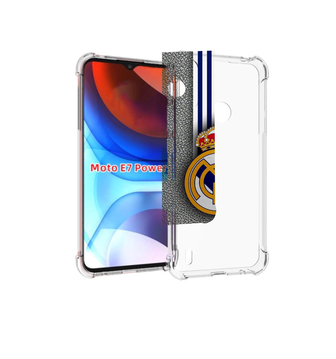 

Чехол MyPads фк реал мадрид мужской для Motorola Moto E7 Power, Прозрачный, Tocco