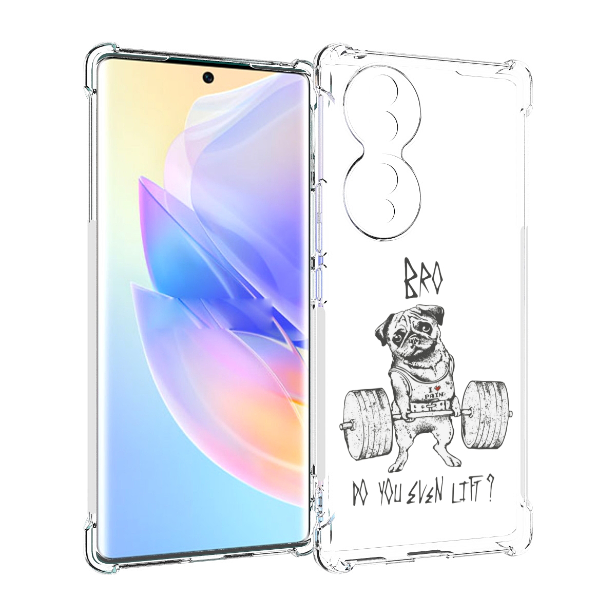 

Чехол MyPads брат ты подкачался мужской для Honor 70, Прозрачный, Tocco