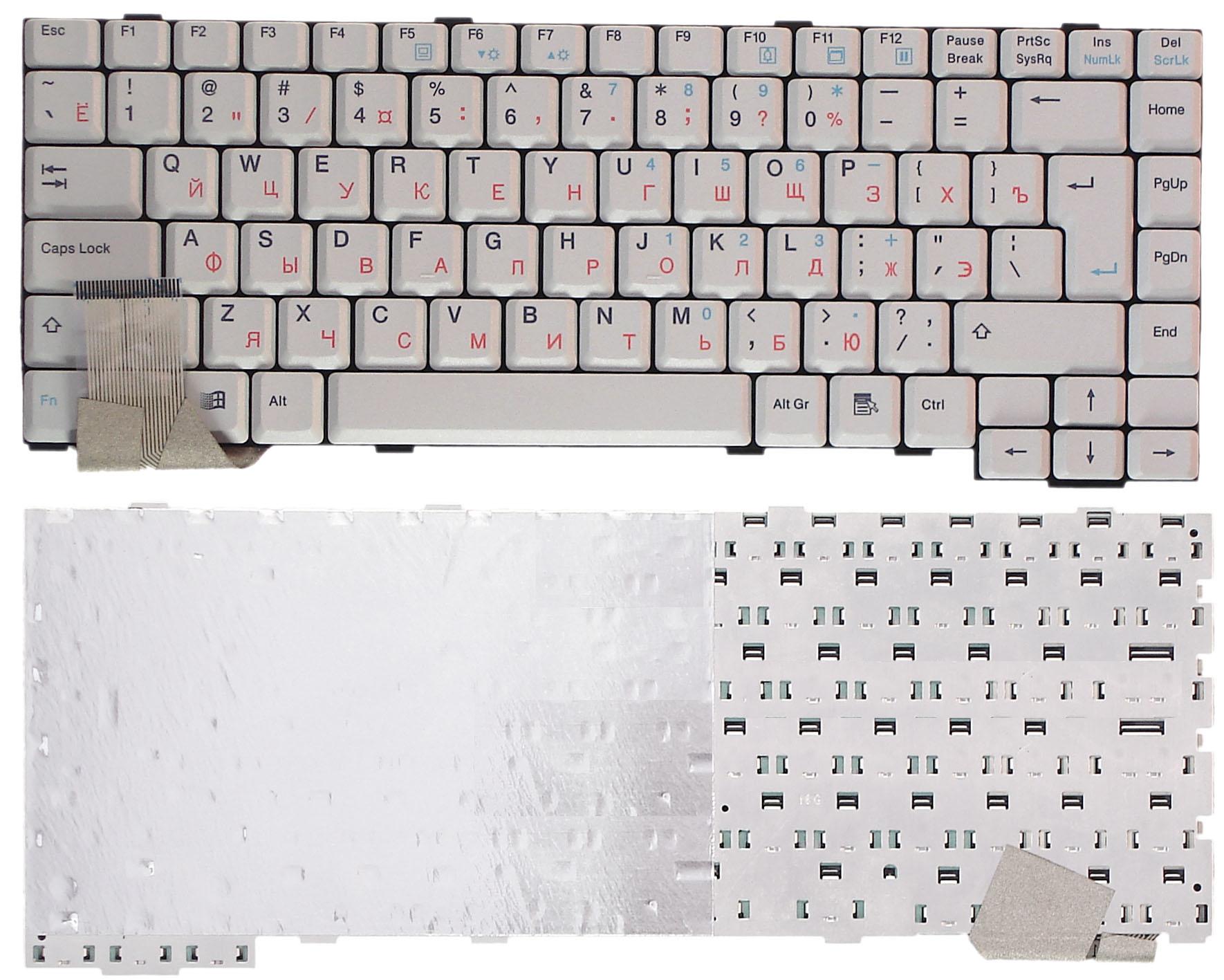 

Клавиатура для Packard Bell 7521 6020 6021 Series, Русская, Белая, p/n: K982318W1