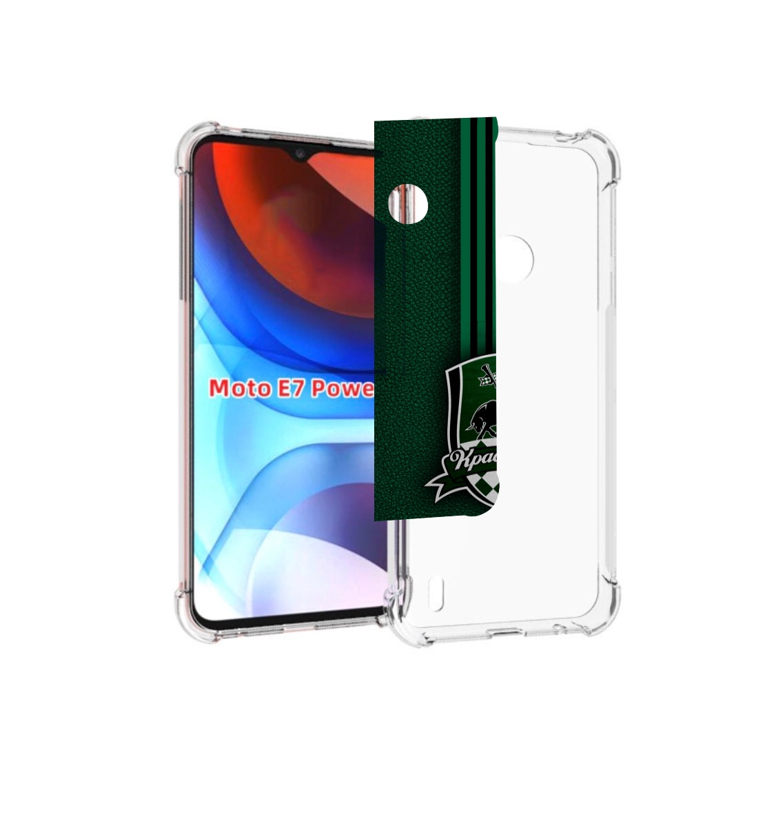 

Чехол MyPads фк краснодар мужской для Motorola Moto E7 Power, Прозрачный, Tocco