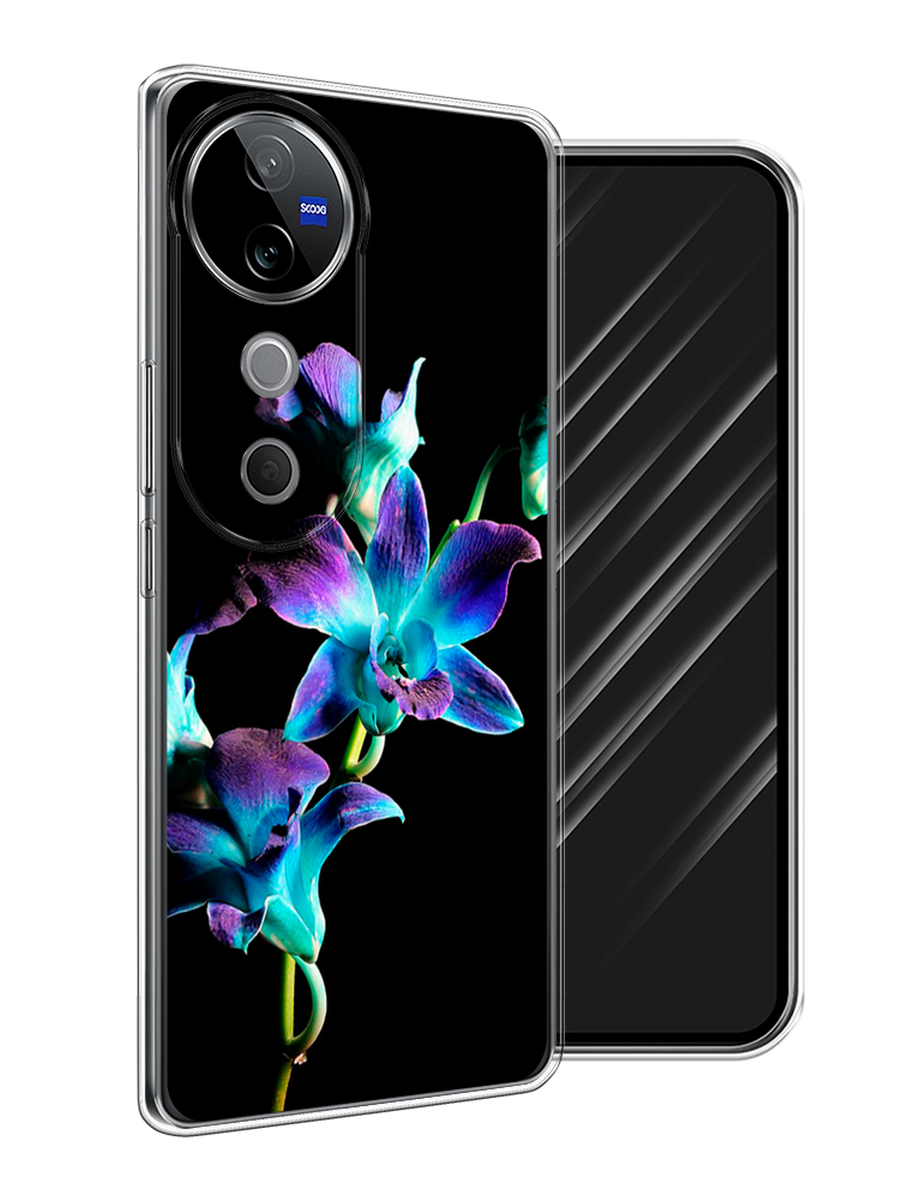 

Чехол Awog на Vivo V40 "Синий цветок на черном", Черный;голубой;синий, 2611450-1