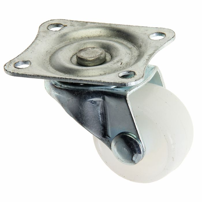 Колесо мебельное d25 мм на площадке белое 1040₽