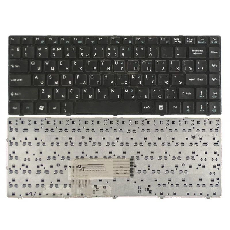 

Клавиатура для MSI CX480 X350 X360 X370 X420 X460 X460DX Series, Русская, Чёрные кнопки