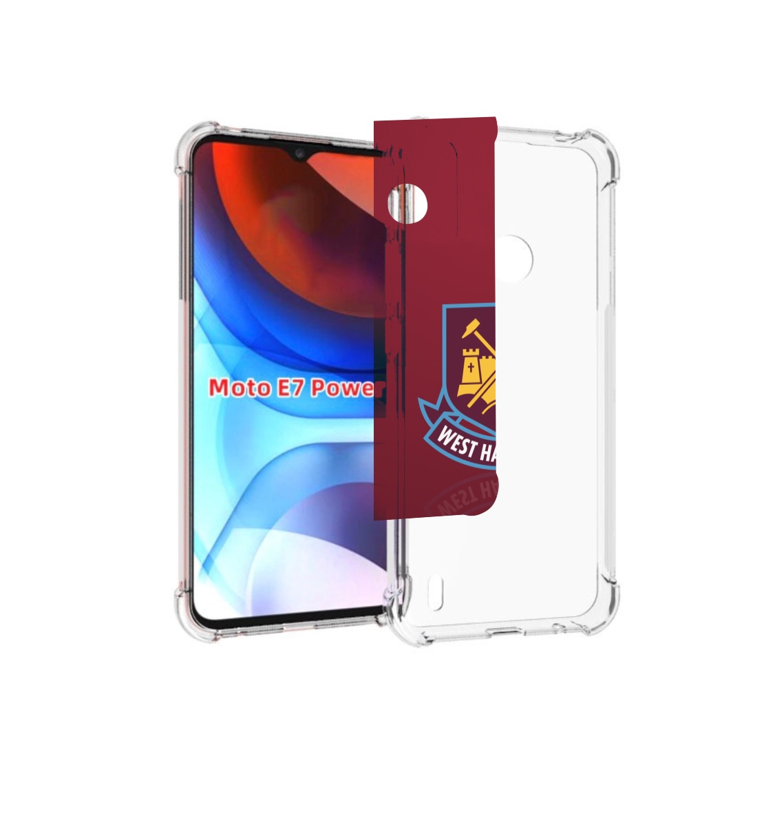 

Чехол MyPads фк вест хэм мужской для Motorola Moto E7 Power, Прозрачный, Tocco