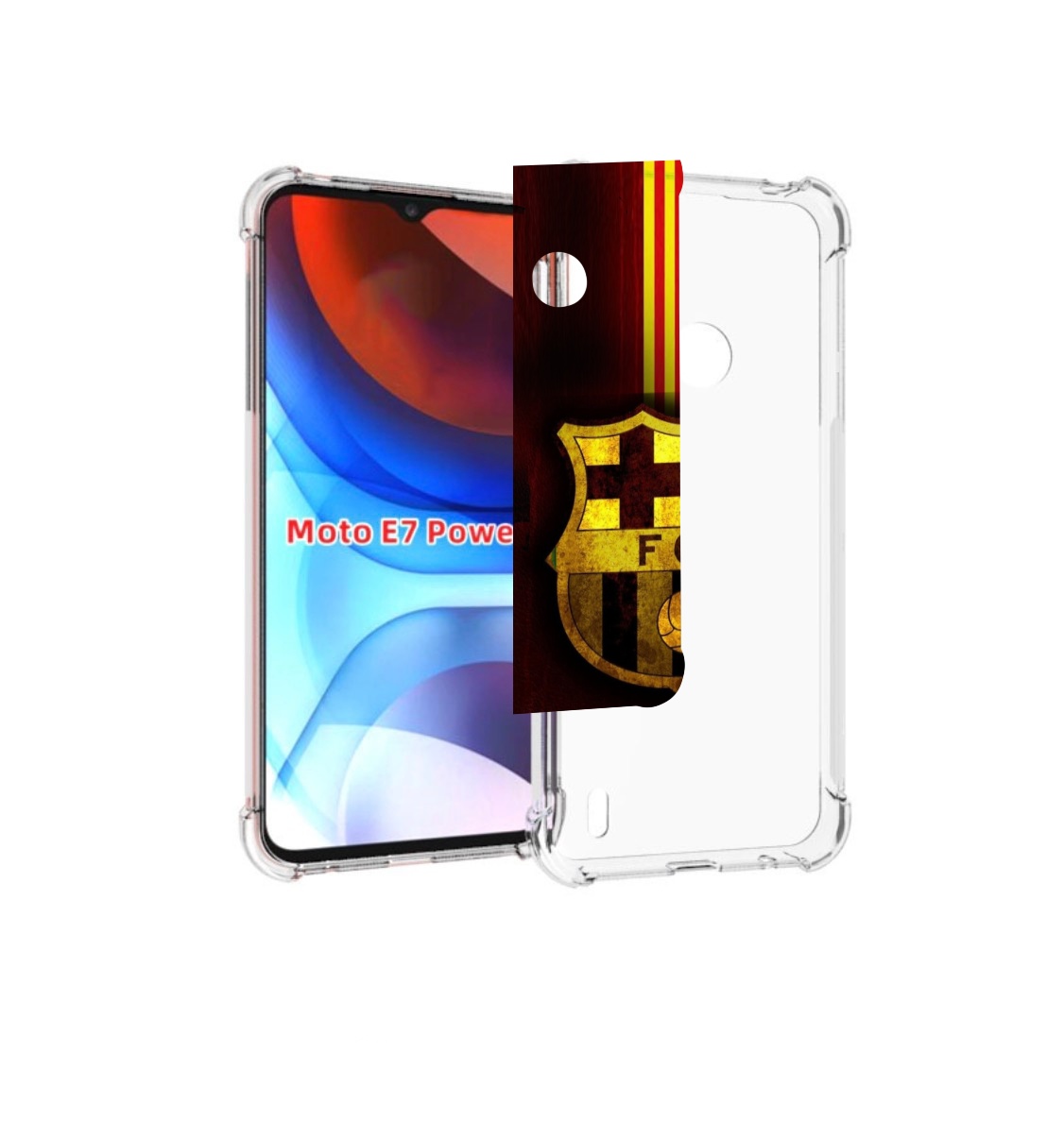 

Чехол MyPads фк барселона мужской для Motorola Moto E7 Power, Прозрачный, Tocco