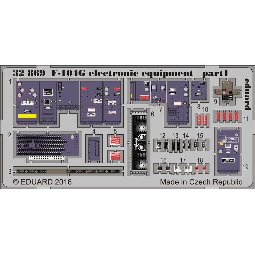 

32869 Eduard 1/32 Фототравление для F-104G электронное оборудование, Однотонный, 32869