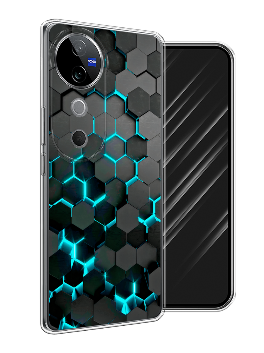 

Чехол Awog на Vivo V40 "Соты бирюзовые", Черный;бирюзовый;синий, 2611450-1