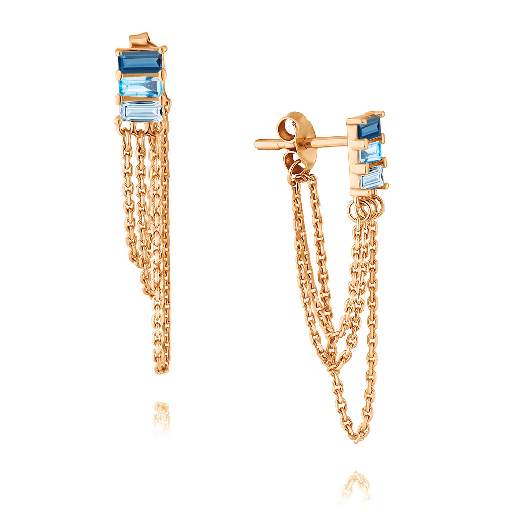 

Серьги подвески из красного золота ADAMAS 21041742/01-А50-660, топаз, 21041742/01-А50-660