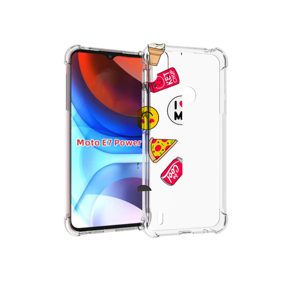 

Чехол MyPads фаст-фуд для Motorola Moto E7 Power, Прозрачный, Tocco