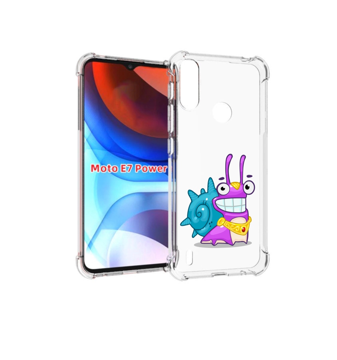 

Чехол MyPads улитка-принц для Motorola Moto E7 Power, Прозрачный, Tocco