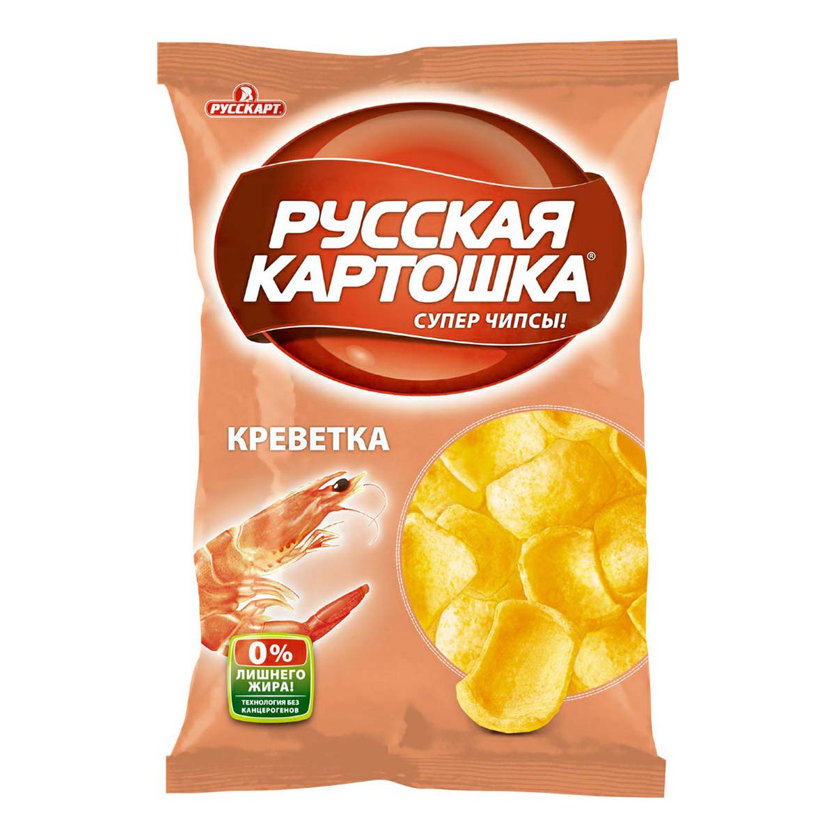 

Чипсы картофельные Русская картошка креветка 150 г