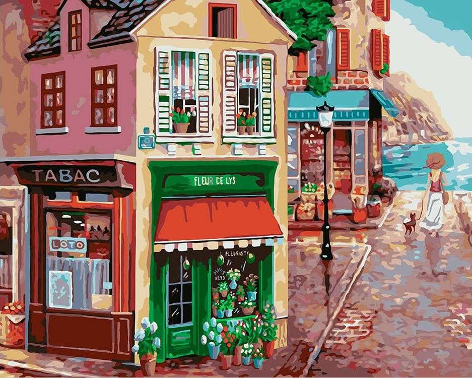 

Картина по номерам Фрея Цветочная лавка, 40x50, Фрея Цветочная лавка