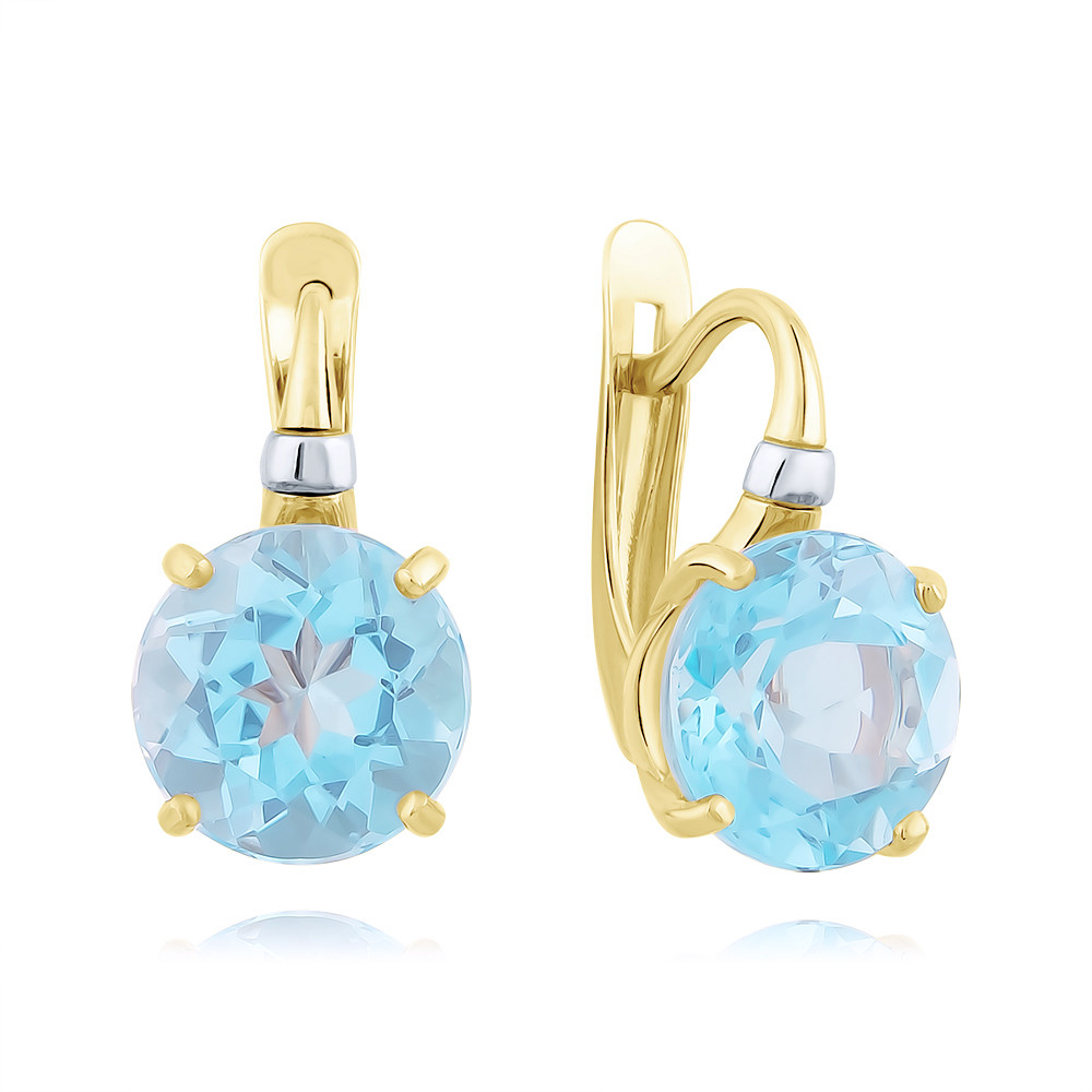

Серьги из желтого золота ADAMAS 24037242/01-А55Д-659, топаз, 24037242/01-А55Д-659