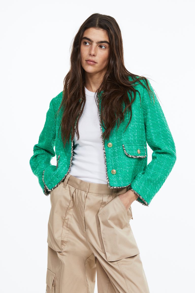 

Жакет женский H&M 1152871001 зеленый S (доставка из-за рубежа), 1152871001