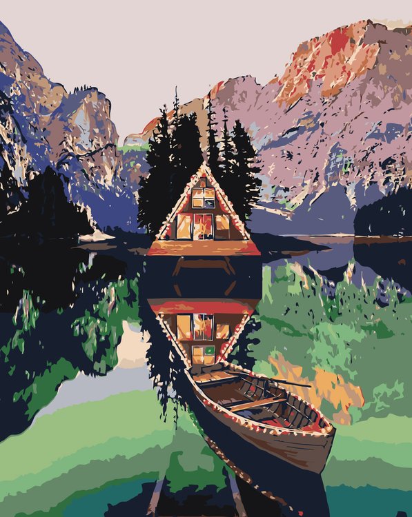 

Картина по номерам Живопись по Номерам Горное озеро, 40x50, Горное озеро