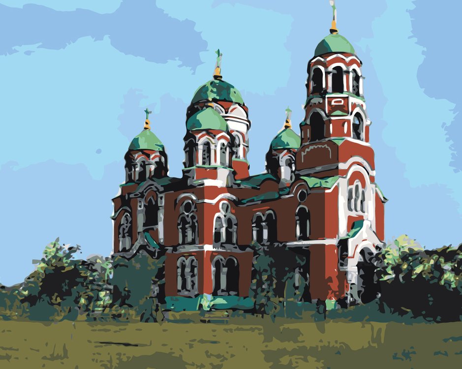 

Картина по номерам Живопись по Номерам Храм, 40x50, Храм