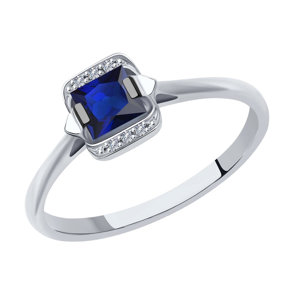 

Кольцо из золота р.  SOKOLOV Diamonds 2011158, бриллиант\сапфир, 2011158