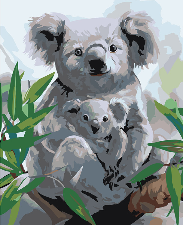 

Картина по номерам Живопись по Номерам Коала, 40x50, Коала