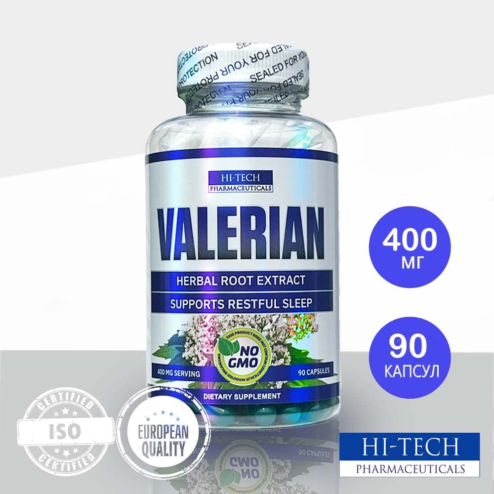 Валериана Hi-Tech Pharmaceuticals Valerian 90 капсул, 400мг