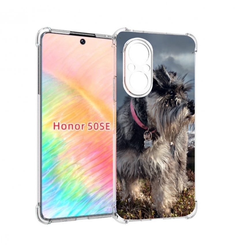 

Чехол бампер MyPads ризеншнауцер 2 для Honor 50 SE противоударный, Прозрачный, Tocco