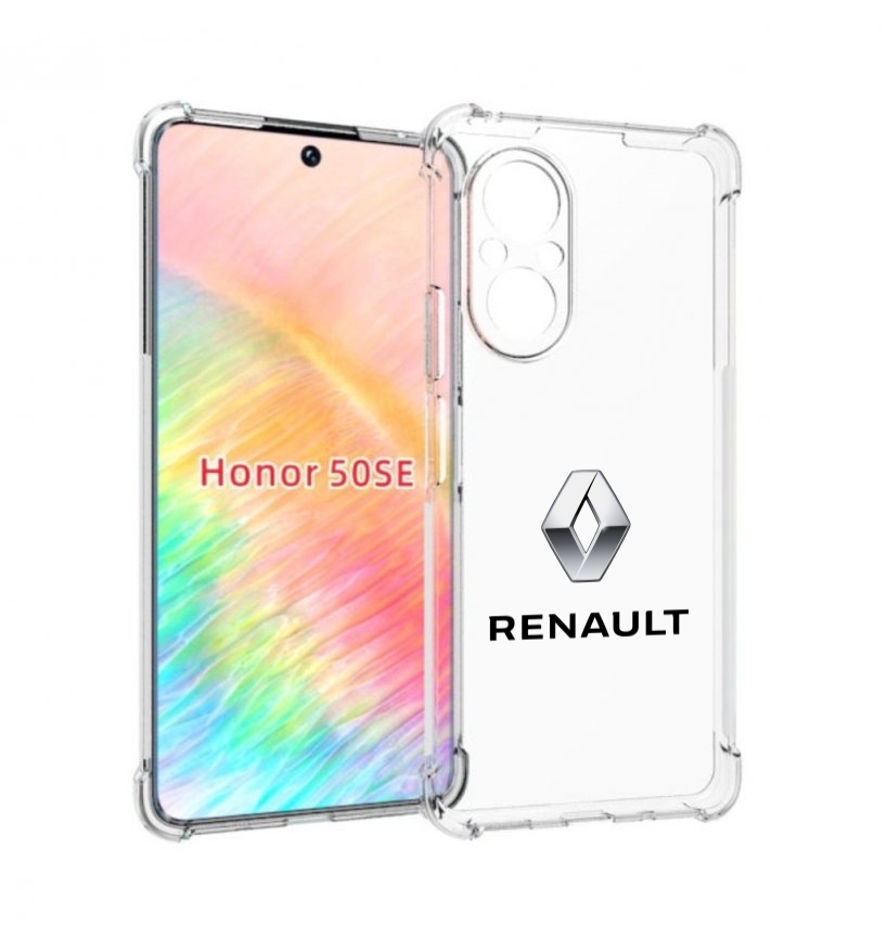 

Чехол бампер MyPads рено-4 мужской для Honor 50 SE противоударный, Прозрачный, Tocco