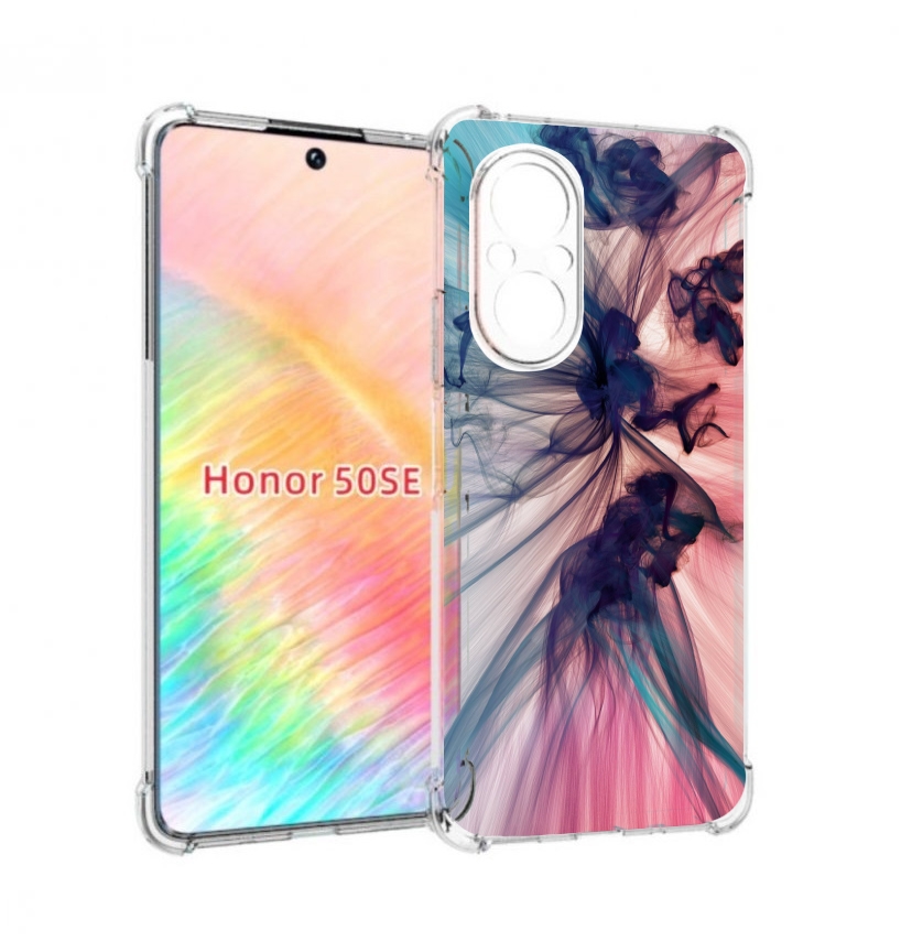 

Чехол бампер MyPads разноцветный дым для Honor 50 SE противоударный, Прозрачный, Tocco