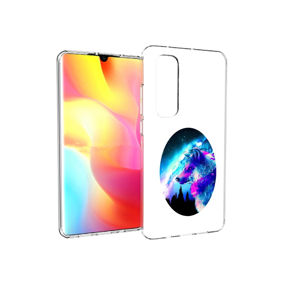 

Чехол MyPads Tocco для Xiaomi Mi Note 10 Lite голубой волк (PT149714.254.293), Прозрачный, Tocco