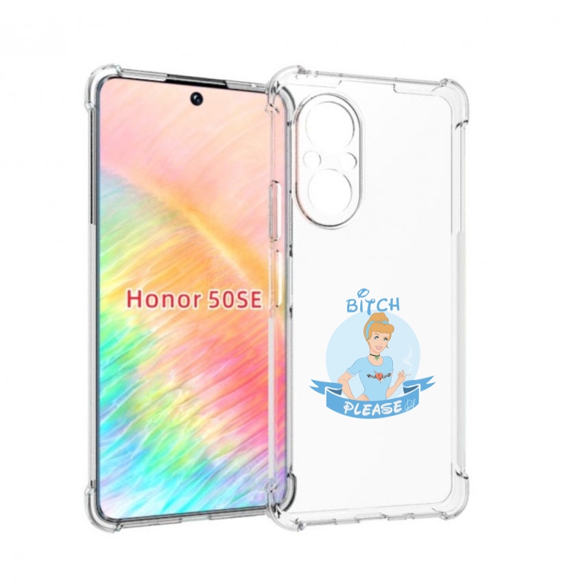 

Чехол бампер MyPads принцесса-эльза женский для Honor 50 SE прот, Прозрачный, Tocco
