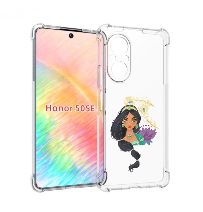 

Чехол бампер MyPads принцесса-из-алладина женский для Honor 50 S, Прозрачный, Tocco