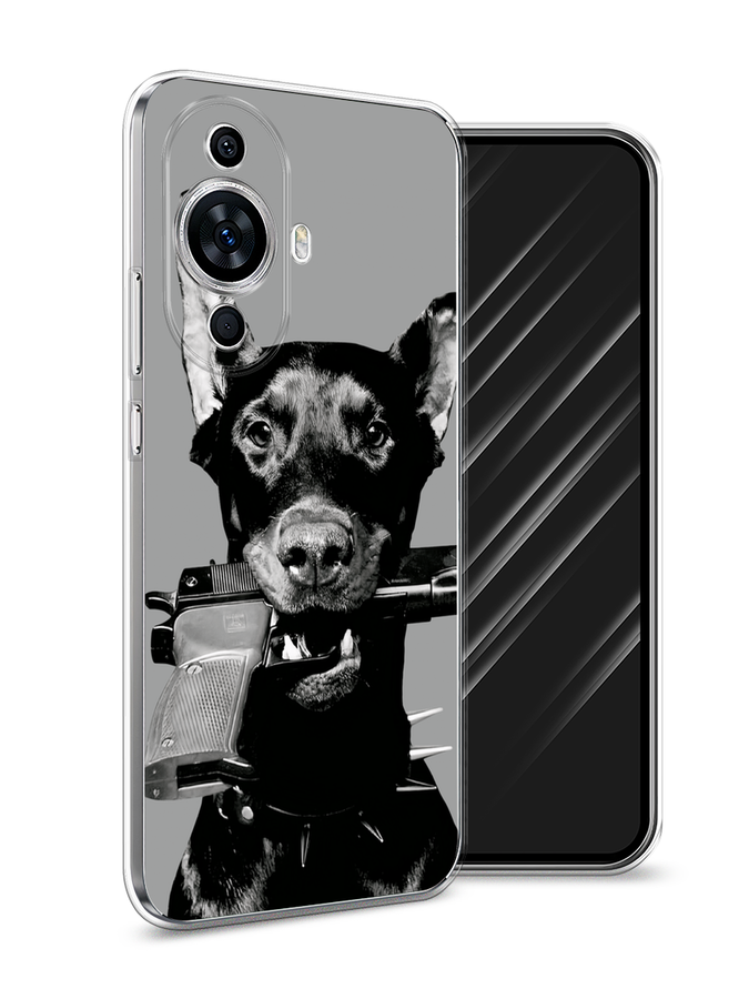 

Чехол Awog на Huawei Nova 11/Nova 12S "Доберман", Серый, 6124250-1