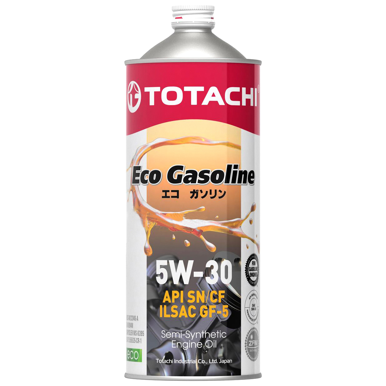 фото Моторное масло totachi eco gasoline sn/cf п/синт. 5w-30 1л