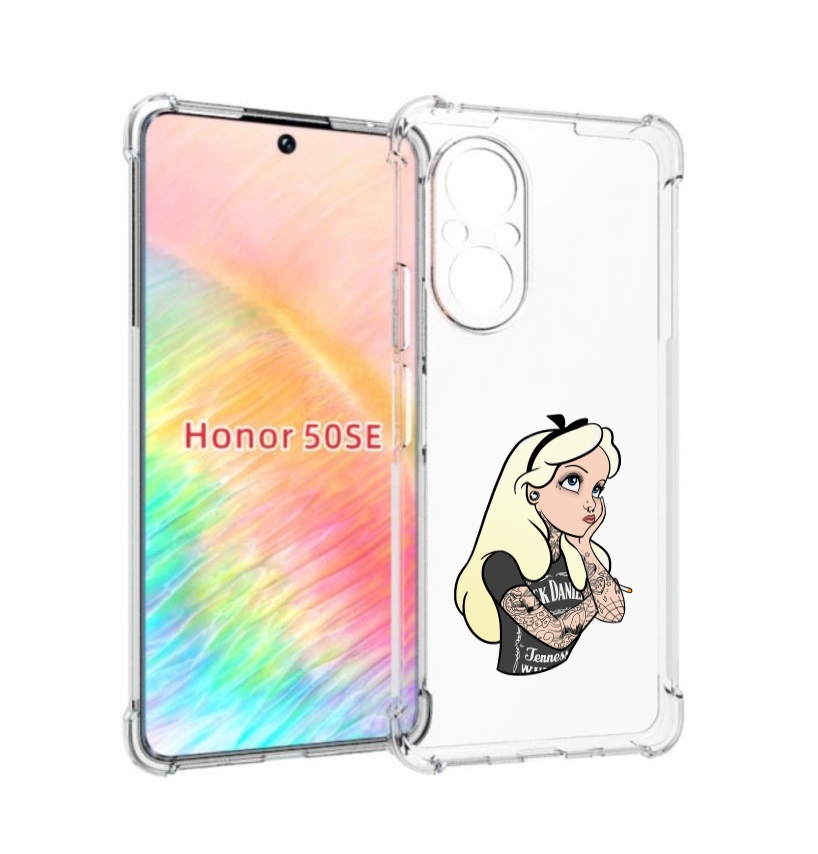

Чехол бампер MyPads принцесса-в-татуировках женский для Honor 50, Прозрачный, Tocco