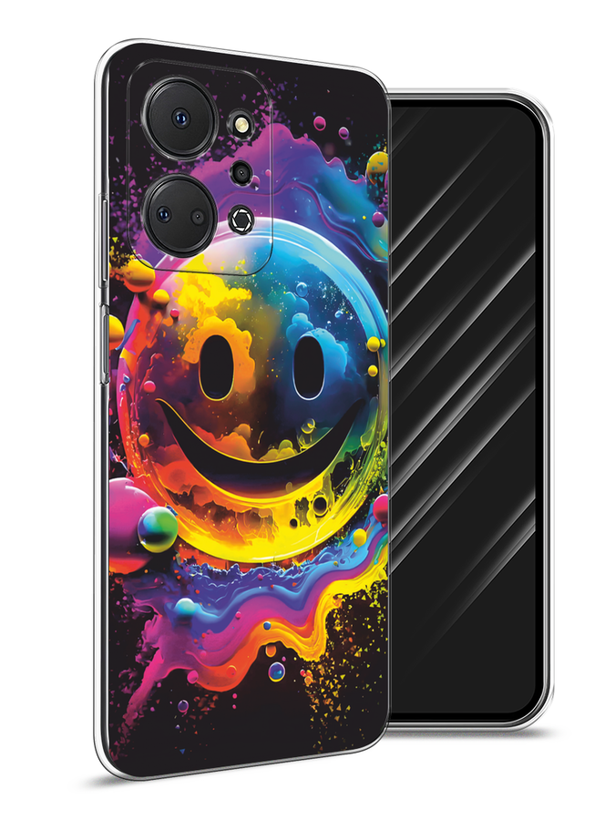 

Чехол Awog на Honor X7A Plus "Кислотный смайл", Фиолетовый;желтый;синий, 6121850-1