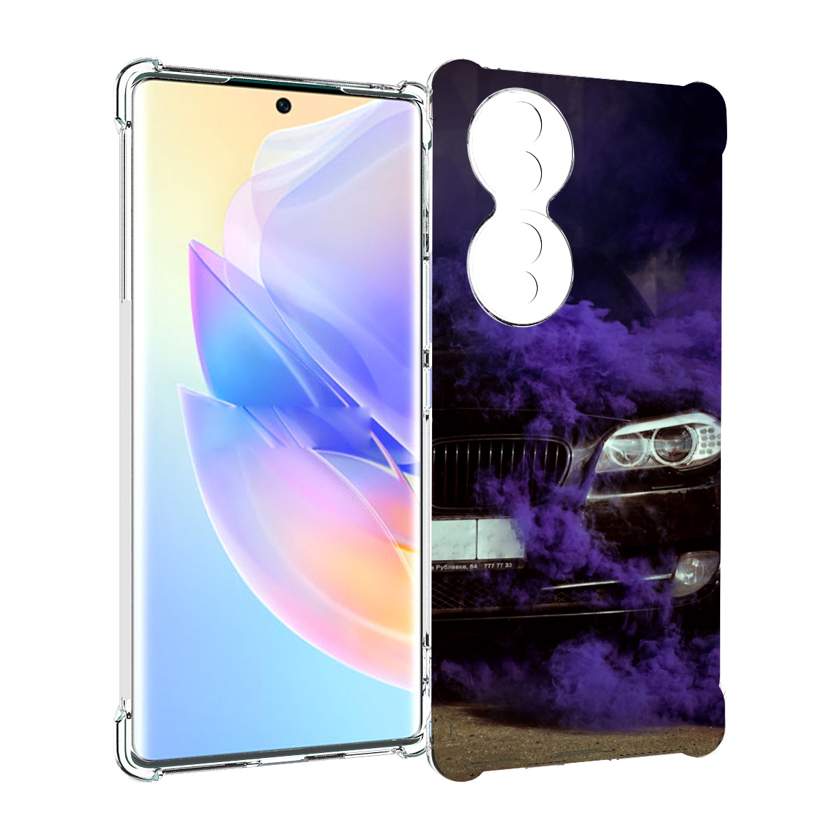

Чехол MyPads бмв-с-фиолетовым-дымом мужской для Honor 70, Прозрачный, Tocco
