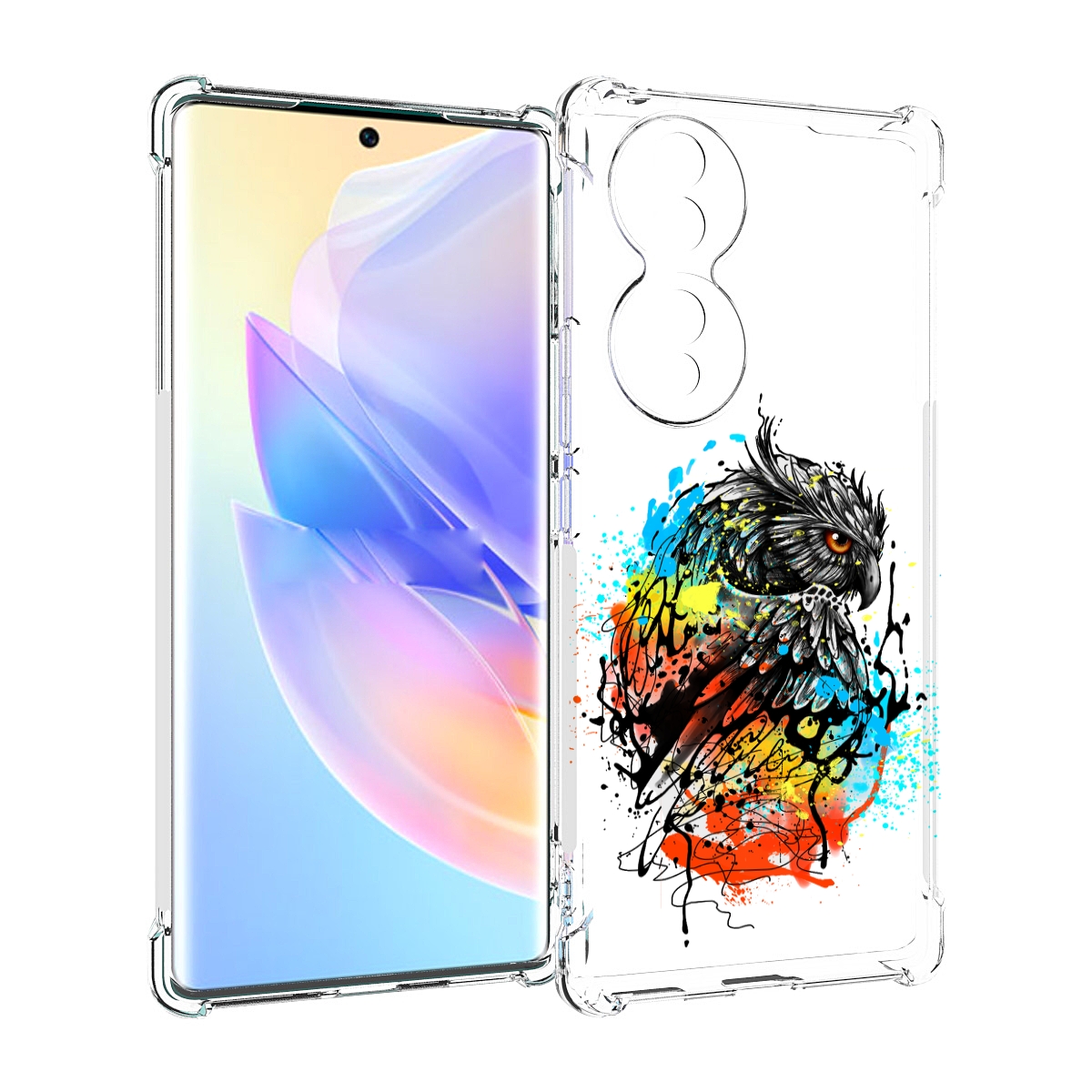 

Чехол MyPads Творческая сова для Honor 70, Прозрачный, Tocco
