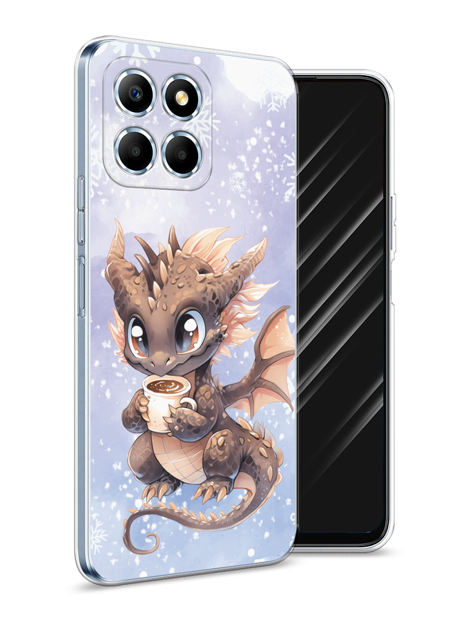 

Чехол Awog на Honor X6s "Дракончик с кружкой тёмный", Бежевый;розовый;серый, 6120250-1