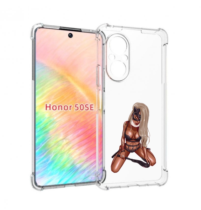 

Чехол бампер MyPads плохая-девушка женский для Honor 50 SE проти, Прозрачный, Tocco