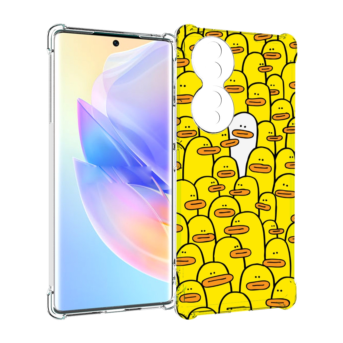 

Чехол MyPads белый среди желтых для Honor 70, Прозрачный, Tocco