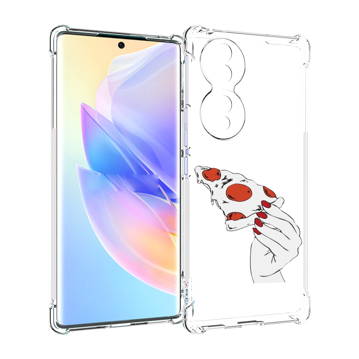 

Чехол MyPads белая-пицца для Honor 70, Прозрачный, Tocco