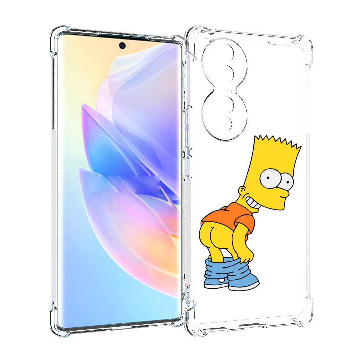 

Чехол MyPads барт-симпсон-довольный для Honor 70, Прозрачный, Tocco