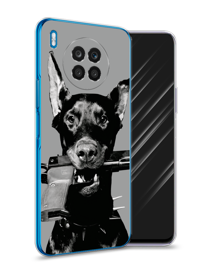 

Чехол Awog на Huawei Nova 8i, Honor 50 lite "Доберман", Серый, 6106450-1