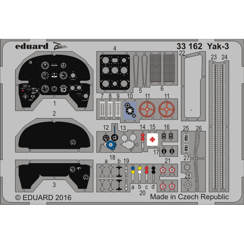 

33162 Eduard 1/32 Фототравление для Як-3, Однотонный, 33162